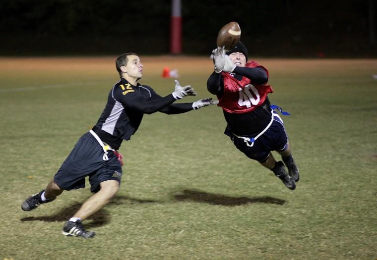 Lawnmowers win flag football Men's Open
