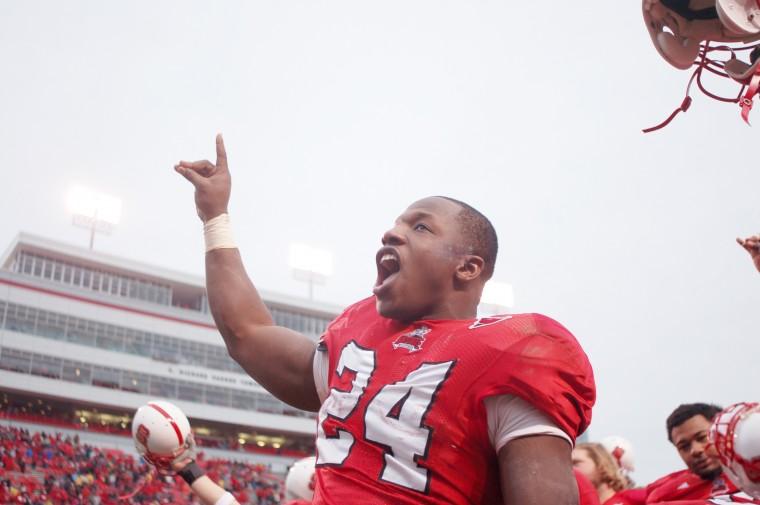 Senior halfback Andre Brown had 93 yards rushing against Miami on Saturday.