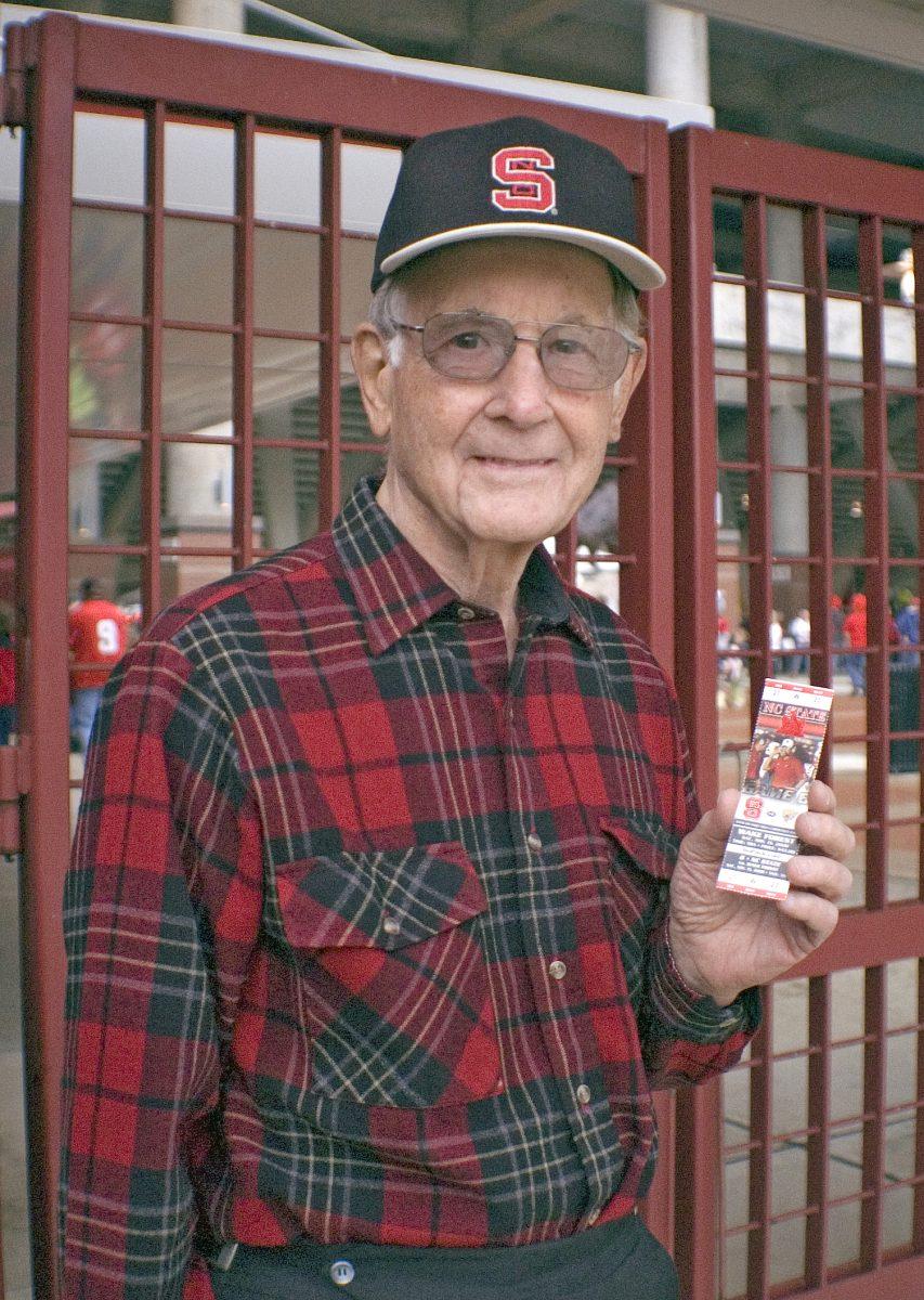 Dewey Corn has attended 389 consecutive N.C. State football games.