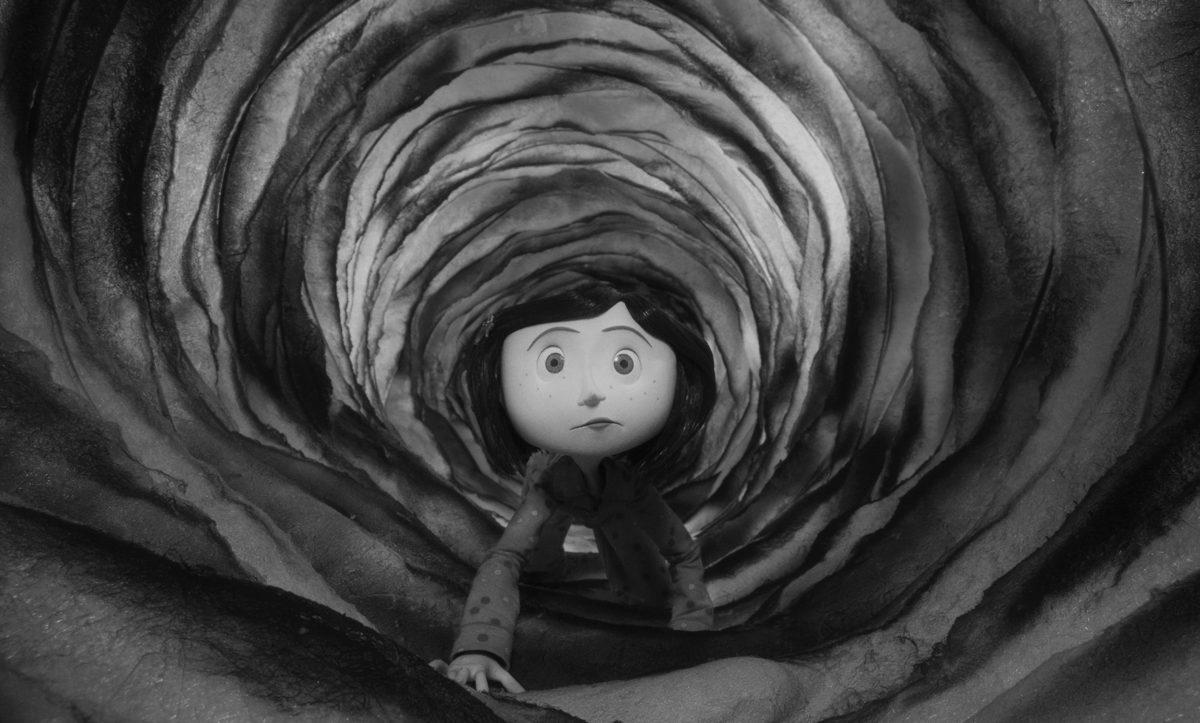Coraline (voiced by Dakota Fanning) travels through a portal between worlds in Henry Selick's stop-motion animated 3-D adventure 'Coraline', from LAIKA Entertainment for release by Focus Features.