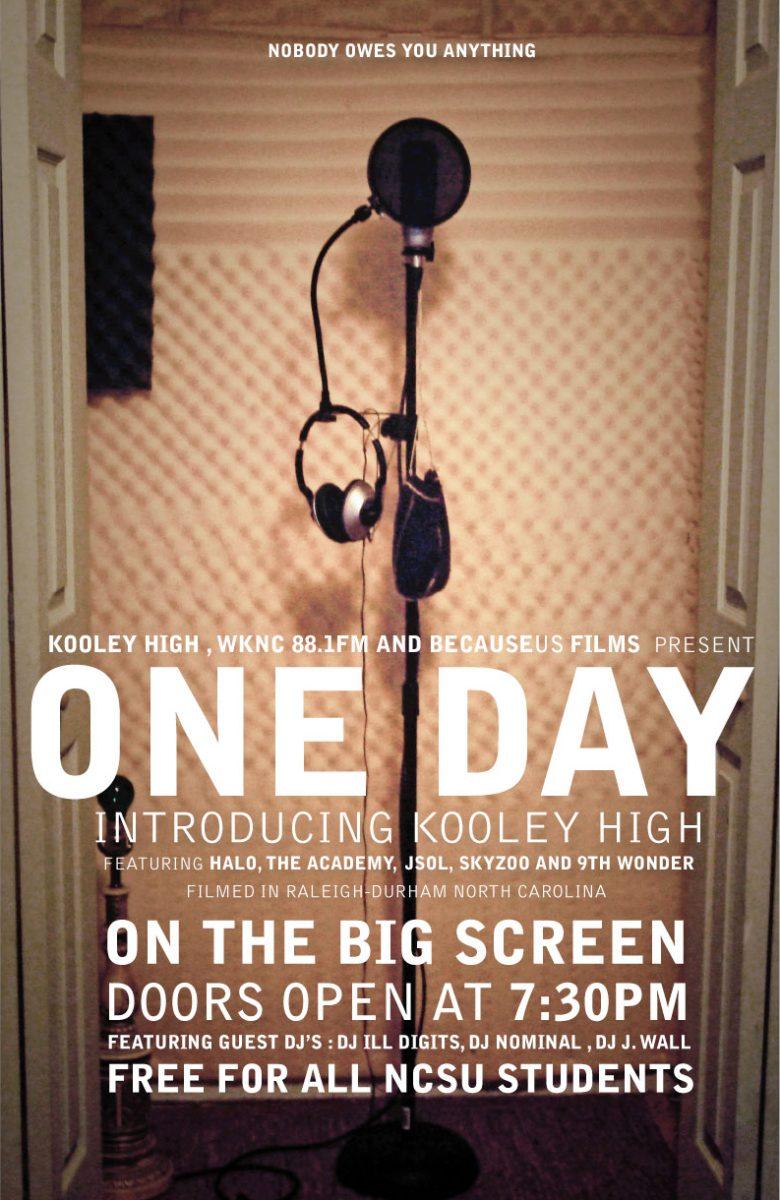 Movie poster for 'One Day', a documentary by Napoleon Wright about Kooley High.