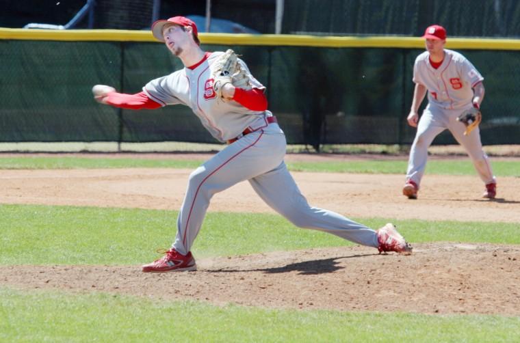 Redshirt senior pitcher Kyle Rutter delivers a pitch against Duke April 12. Rutter gave up 3 earned runs in 3.0 innings pitched as part of the 8-7 loss. The team will face Virginia today at 7 p.m. in Charlottesville.
