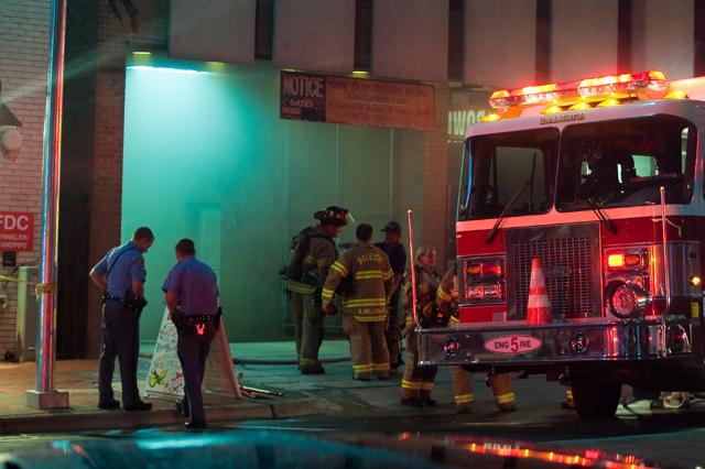 A car fire began in the parking deck, underneath the bowling alley, on Hillsborough St. at approximately 9