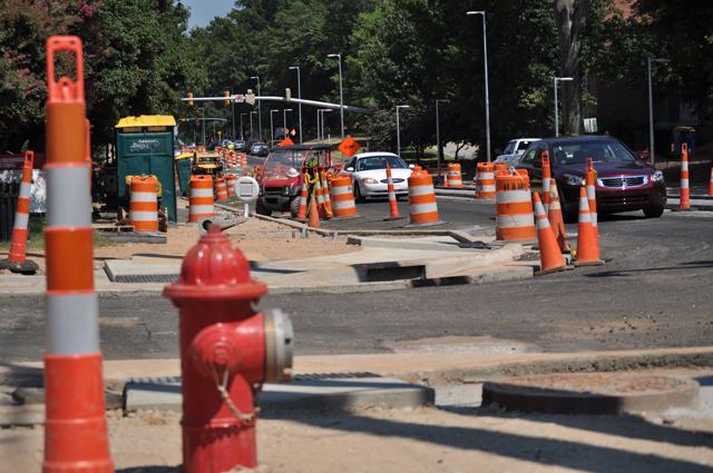 Construction crews are making the final renovations to Hillsborough Street.