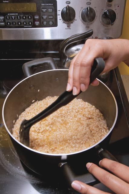 Risotto has a very impressive reputation, but the recipe is very simple. With a little care and patience, this dish provides a rich and creamy finish. Photo by Natalie Ross.