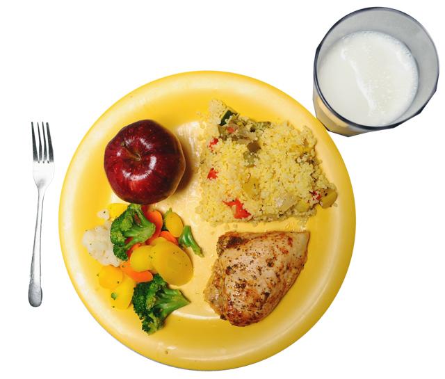 The USDA has replaced the food pyramid with a new visual icon, "My Plate." Photo by Brent Kitchen