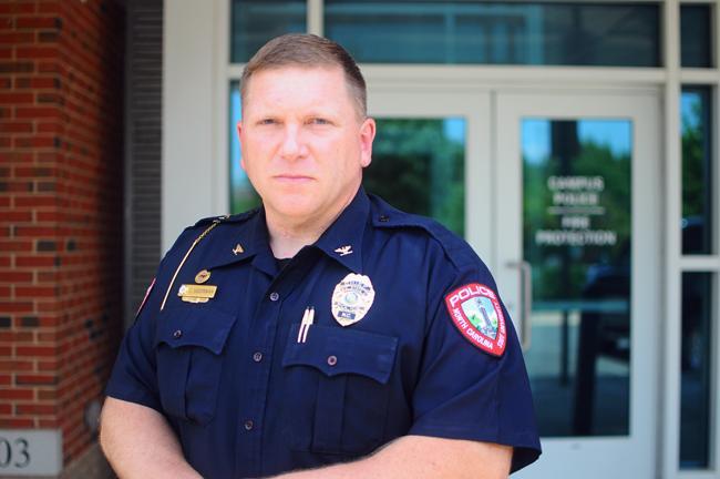 Jack Moorman was sworn in as Police Chief Friday, July 1. Moorman has a Master's of Public Administration from N.C. State and has been with the North Carolina Campus Police since 2006. Photo by Brent Kitchen