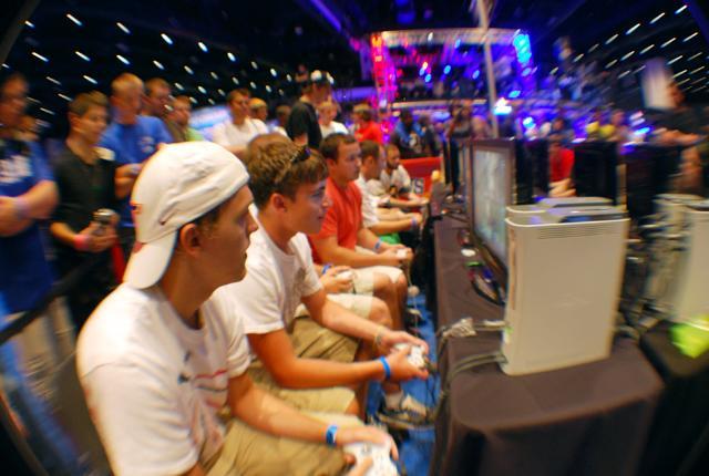 Players face off in various titles to advance to the next round of competition. Photo by Sarah Tudor.