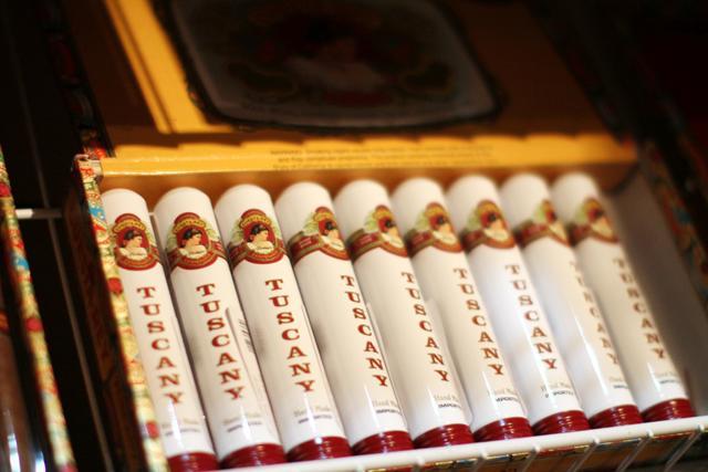 The Tuscany cigar has the characteristic form of 'blunt' and is distinctly known for a rich and smooth flavor. Photo by Vanessa Movasseghi