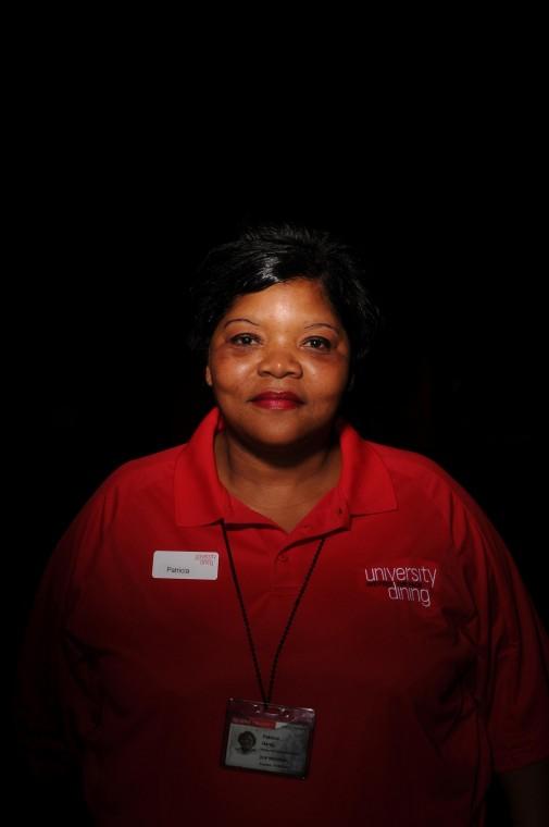 Patricia Hardy is an employee of University Dining and works in Fountain Dining Hall, and takes pride in her work. "We like to make the kids feel like they're at home away from home," she said. Photo by Jordan Moore