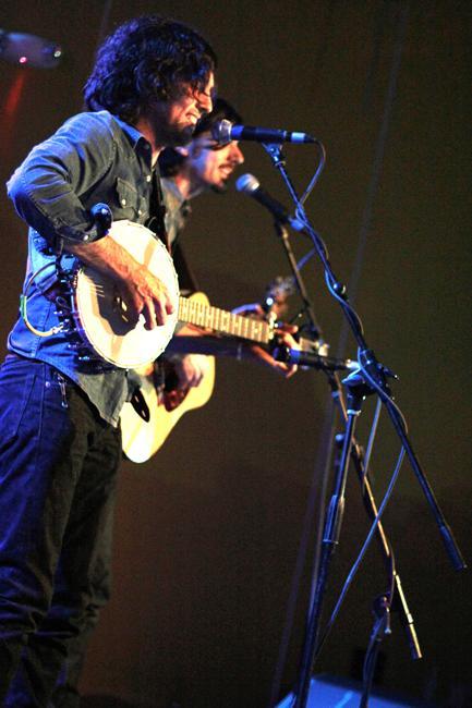 Seth and Scott Avett of the Avett Brothers headline the 16-band benefit concert for Oliver Gant, Racing the Cure, on Friday, March 23. The brothers went to college with Oliver Gant's father and were happy to come out and support the cause. Photo by Katherine Hoke
