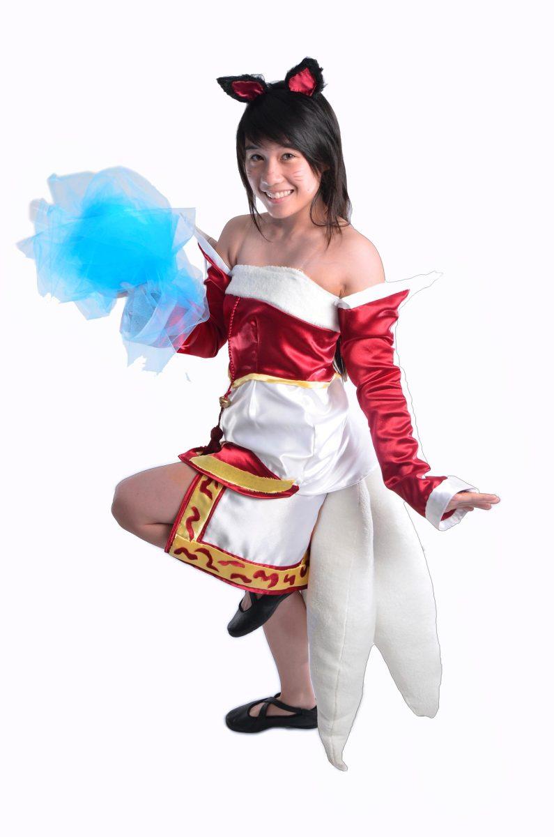 Feon Mak, a junior in biochemistry, cosplays as Ahri from the action-real-time-strategy game League of Legends