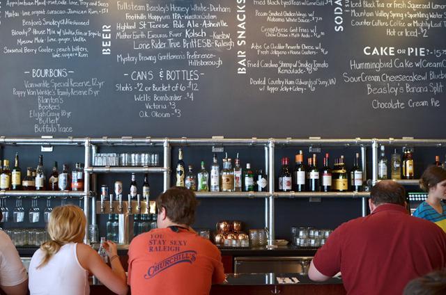 The bar at Beasley's Chicken and Honey. Photo by Alex Sanchez.