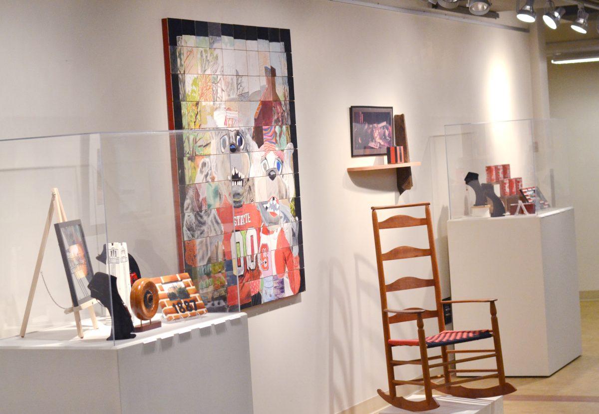 The hand-crafted pieces of the "Who Let the Wolves Out!" exhibit are all designed to "wrap up our celebration of NC State University&#213;s 125th anniversary yearwith this visual display of Wolfpack pride," according to the Craft Center's website. Caide Wooten