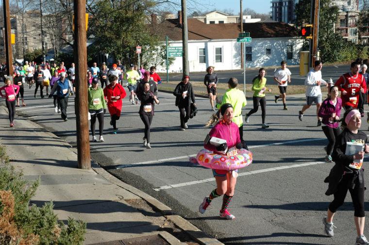 The 9th annual running of the Krispy Kreme Challenge took place Saturday, Feb. 9, 2013. All proceeds go to benefit the North Carolina Children's Hospital.