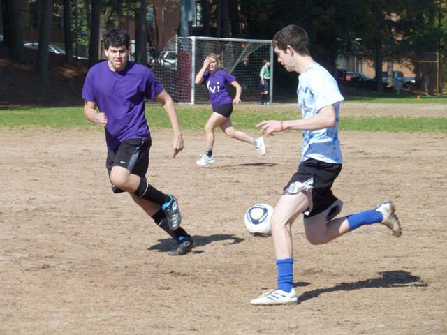 Students compete in the World Cup on Upper Miller Fields. Wolf Village won the previous tournament.&#160;