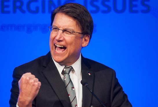 Pat McCrory plans to cut about $135 million from the UNC System budget. Photo taken at N.C. State event in February. Photo courtesy of the Institute for Emerging Issues.