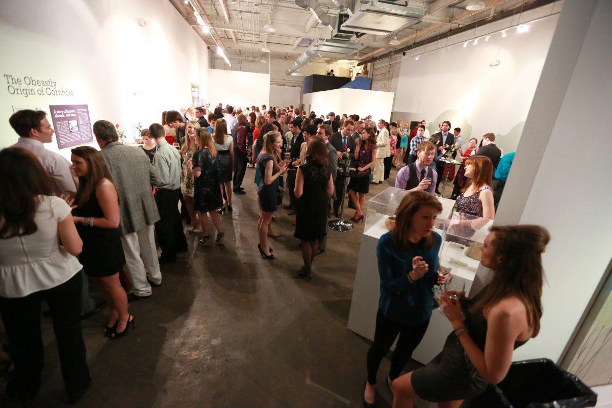 More than 200 students and faculty gathered at the Flanders Gallery downtown to raise money and awareness for Wine to Water.