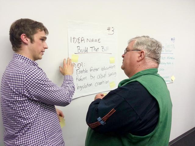 Entrepreneurs discuss strategies to improves education at HUB Raleigh last Saturday.