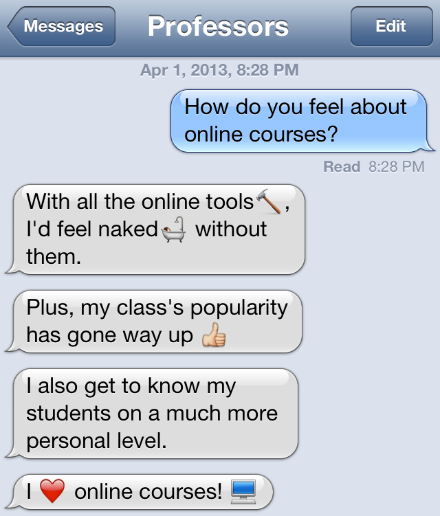 Professors see advantages in online classes