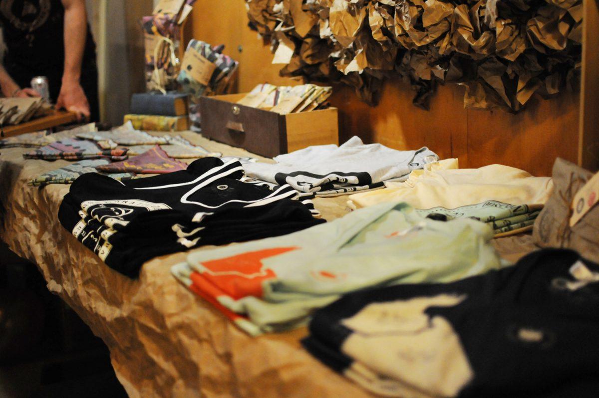 Some of the merchandise available for purchase from Boss Manatee at the Launch party on April 5, 2013.&#160;