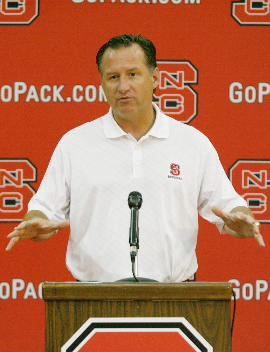 Mark Gottfried speaks at his annual press conference on Tuesday July 2nd. The conference took place at the Dail Practice Facility.