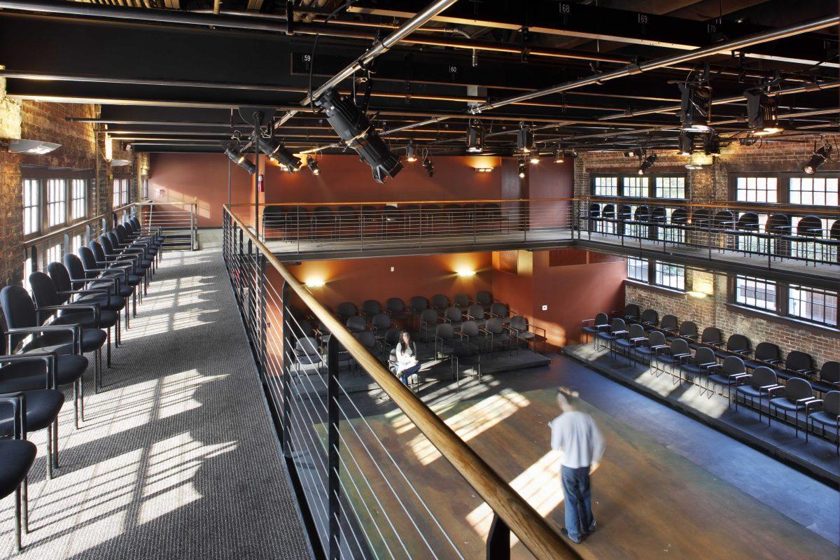 The Burning Coal Theatre is located on Polk Street.