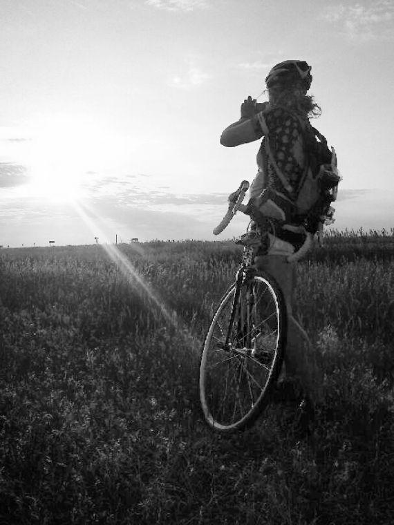 PHOTO COURTESY OF LAUREN RAMSEY
Lauren Ramsey, who biked for 74 days and for 3,794 miles stops at various locations to enjoy the scenery.