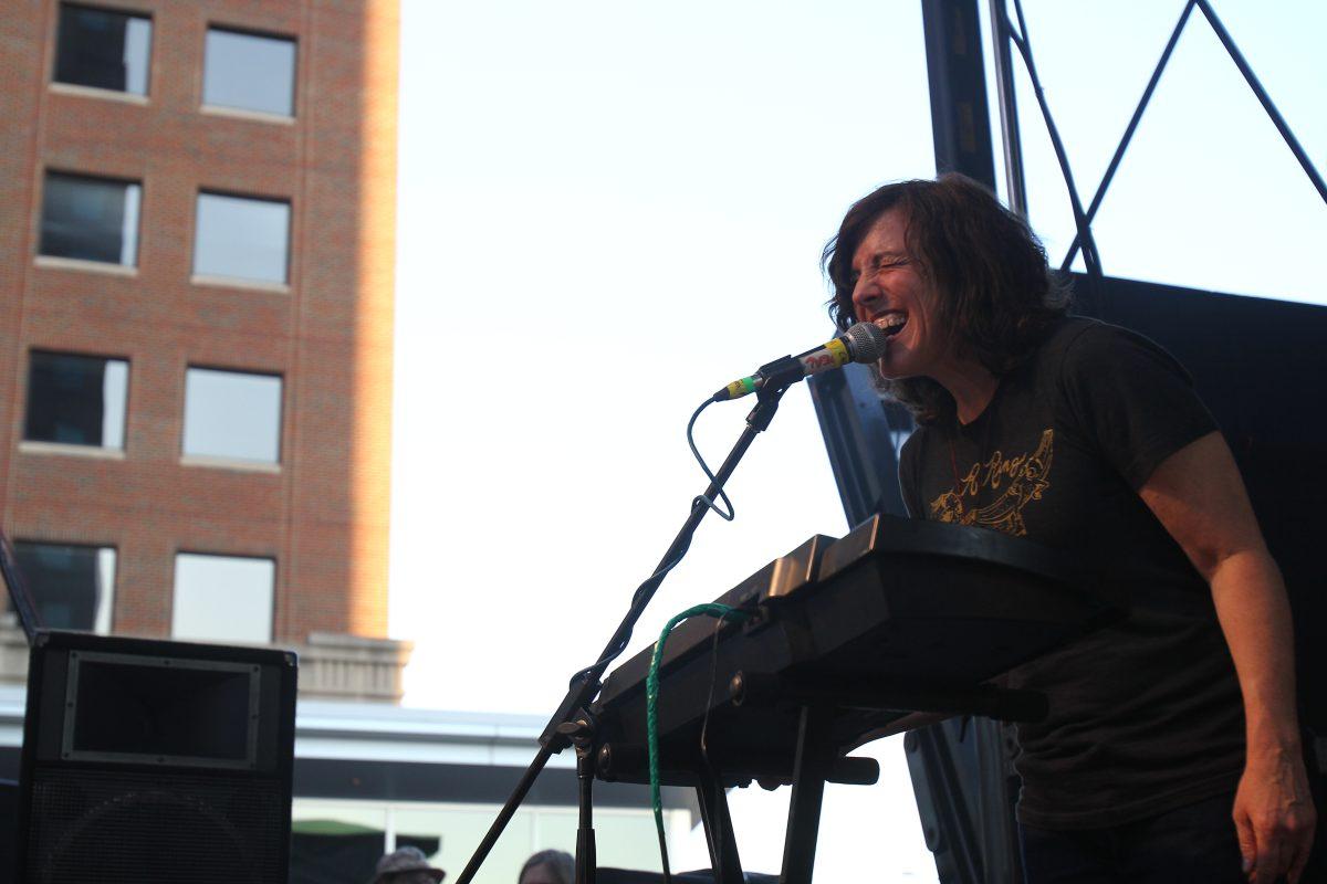 The Breeders perform on the Raleigh City Plaza stage for Hopscotch Music Festival on Saturday Sept 7. This show was part of the band's reunion tour for the 20th anniversary of their album, Last Splash. Photo by Katherine Hoke