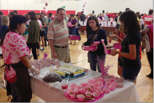 Attendees to the tenth annual Chocolate Festival enjoyed a wide range of treats, including cakes, candies, cookies and a chocolate fountain. A portion of the event&#8217;s proceeds was donated to breast cancer research.&#160;