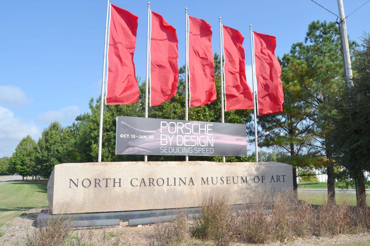 The NC Museum of Art on Blue Ridge Road is hosting a Porsche design car exhibit which will allow college students free admission on Friday night, Oct. 25, 2013. Photographed by Victoria Crocker.