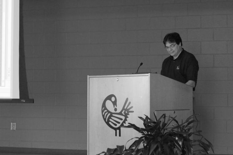 Tim Gurganus from OIT teaches the faculty how they can "take control of their digital life." Gurganus explained some of the ways and reasons that phishing attacks are attempted on networks such as N.C. State's network.