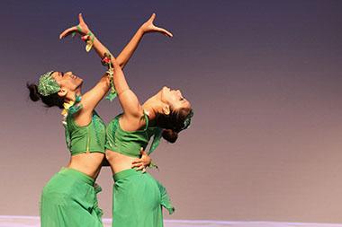 Dancers from the Nanjing Normal University perform "Vine Branches," a dance about the dependence of vines and branches in Titmus Theatre on Oct. 13. Photo by Katherine Hoke