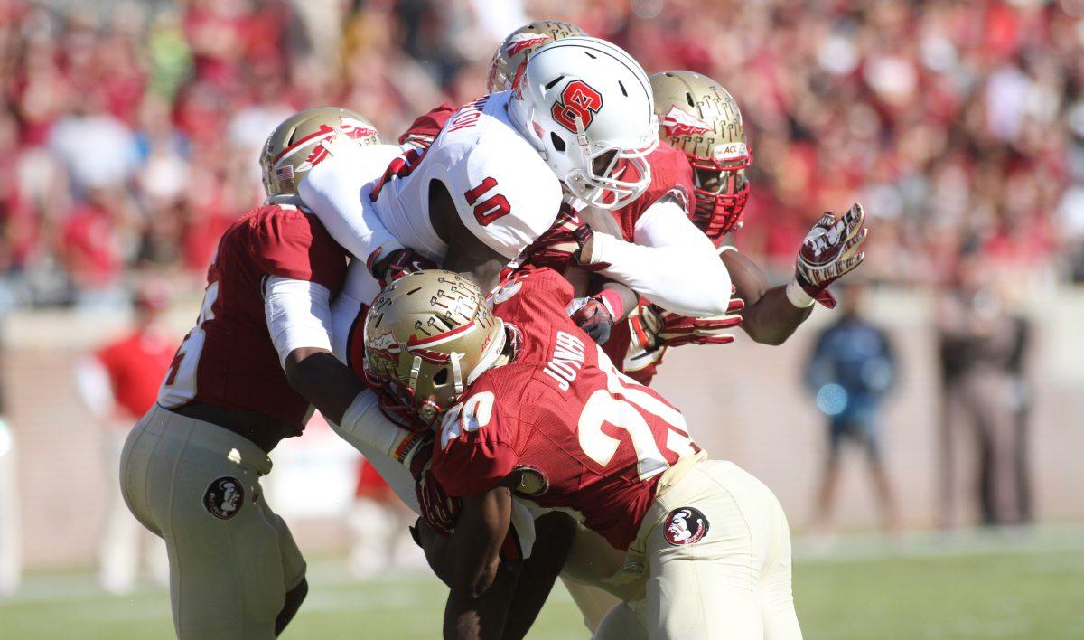 The No. 2 Florida State Seminoles defeated the NC State Wolfpack 49-17 on Saturday. Prior to kickoff, FSU honored former head coach Bobby Bowden, who led the Seminoles for 33 years.