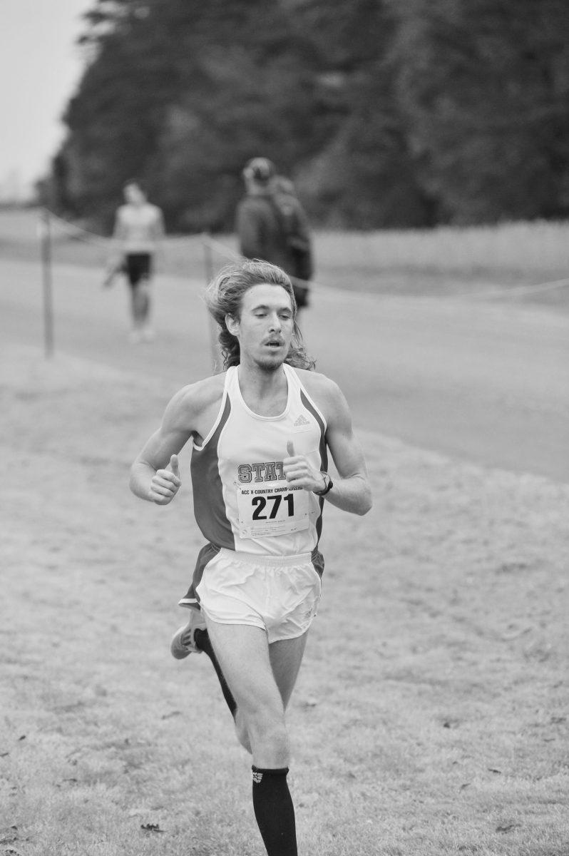 Senior Andrew Colley prepares to cross the finish line at an event. Colley finished his career at N.C. State as a three-time All-American and a four-time All-ACC selection.