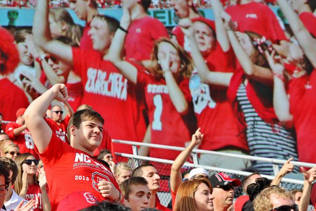 N.C. State falls to rival North Carolina at Carter-Finley Stadium Saturday, Nov. 2, 2013. The Tar Heels defeated the Wolfpack 27-19.