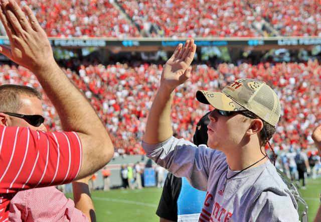 N.C. State falls to rival North Carolina at Carter-Finley Stadium Saturday, Nov. 2, 2013. The Tar Heels defeated the Wolfpack 27-19.