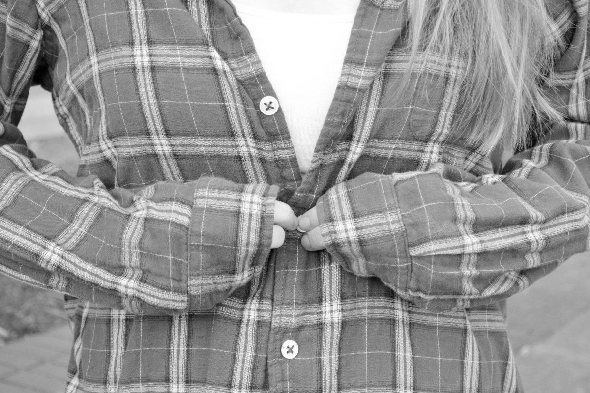 Sam Roe, a freshman in international studies, likes to wear flannel because "it is comfortable and a nicer way to wear an oversized shirt."