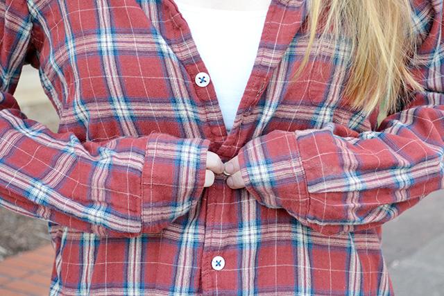 Sam Roe, a freshman in international studies, likes to wear flannel because "it is comfortable and a nicer way to wear an oversized shirt."