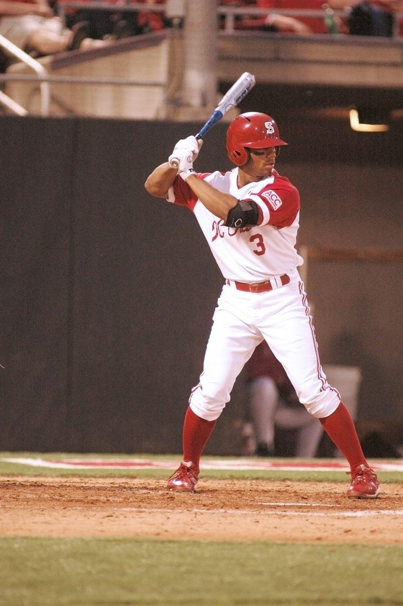 Wilson stands in the batters&#8217; box and prepares to face the oncoming pitch. Wilson was also drafted by the Colorado Rockies in 2010.