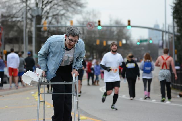 Approximately 7,700 runners participated in the 10th annual Krispy Kreme Challenge in Raleigh Saturday, Feb. 8, 2014. The event raised $200,000 for the North Carolina Children's Hospital.