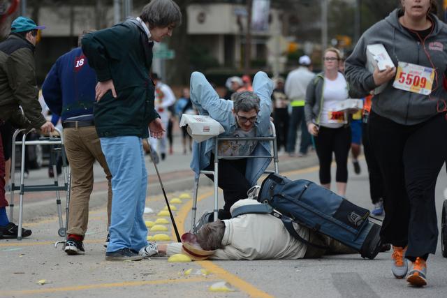 Approximately 7,700 runners participated in the 10th annual Krispy Kreme Challenge in Raleigh Saturday, Feb. 8, 2014. The event raised $200,000 for the North Carolina Children's Hospital.