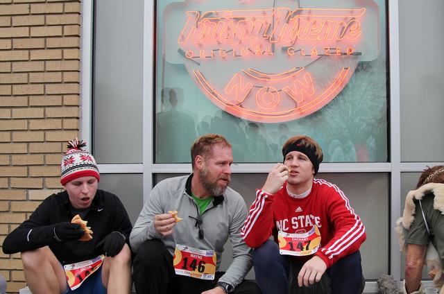 Approximately 7,700 runners participated in the 10th annual Krispy Kreme Challenge in Raleigh Saturday, Feb. 8, 2014. The event raised $200,000 for the North Carolina Children's Hospital.