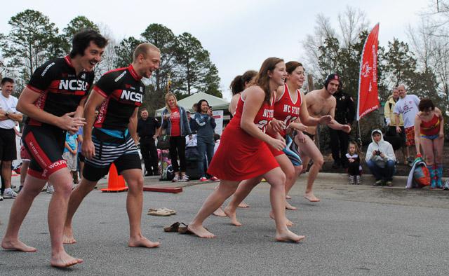 The N.C. State Polar Plunge took place at Lake Raleigh Saturday, Feb. 22, 2014. Participants braved the frigid water to raise money for the North Carolina Law Enforcement Torch Run for Special Olympics.