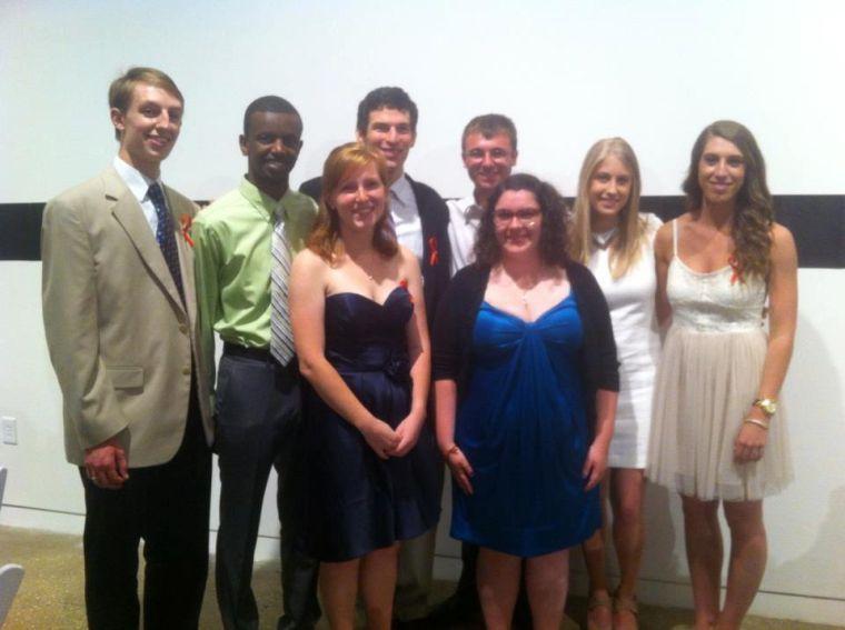 Members of AMF last April at an auction event at the Contemporary Art Museum in downtown. Back row (left to right): Will Appleyard, Assir Abushouk, David Fajgenbaum (founder), Cody Leach, Caitlin Prazenica, Kathryn Koster; Front row (left to right): Sharon Nye, Kelly Wynne
