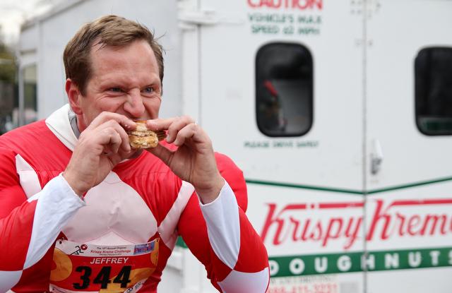 Approximately 7,700 runners participated in the 10th annual Krispy Kreme Challenge in Raleigh Saturday, Feb. 8, 2014. The event raised $200,000 for the North Carolina Children's Hospital.