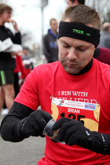 Approximately 7,700 runners participated in the 10th annual Krispy Kreme Challenge in Raleigh Saturday, Feb. 8, 2014. The event raised $200,000 for the North Carolina Children's Hospital.