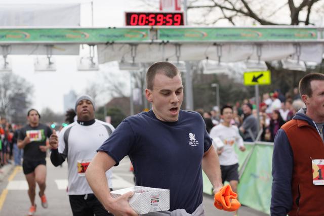Approximately 7,700 runners participated in the 10th annual Krispy Kreme Challenge in Raleigh Saturday, Feb. 8, 2014. The event raised $200,000 for the North Carolina Children's Hospital.