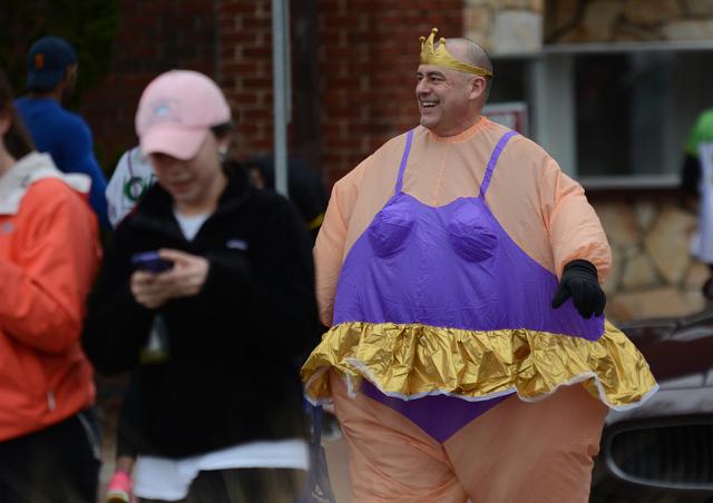 Approximately 7,700 runners participated in the 10th annual Krispy Kreme Challenge in Raleigh Saturday, Feb. 8, 2014. The event raised $200,000 for the North Carolina Children's Hospital.