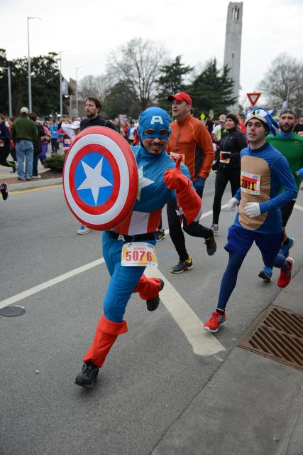 Approximately 7,700 runners participated in the 10th annual Krispy Kreme Challenge in Raleigh Saturday, Feb. 8, 2014. The event raised $200,000 for the North Carolina Children's Hospital.